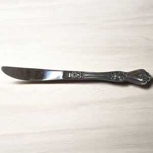 Rogers Co Precious Rose Stainless Silverware Butter Knife Stanley Roberts VTG